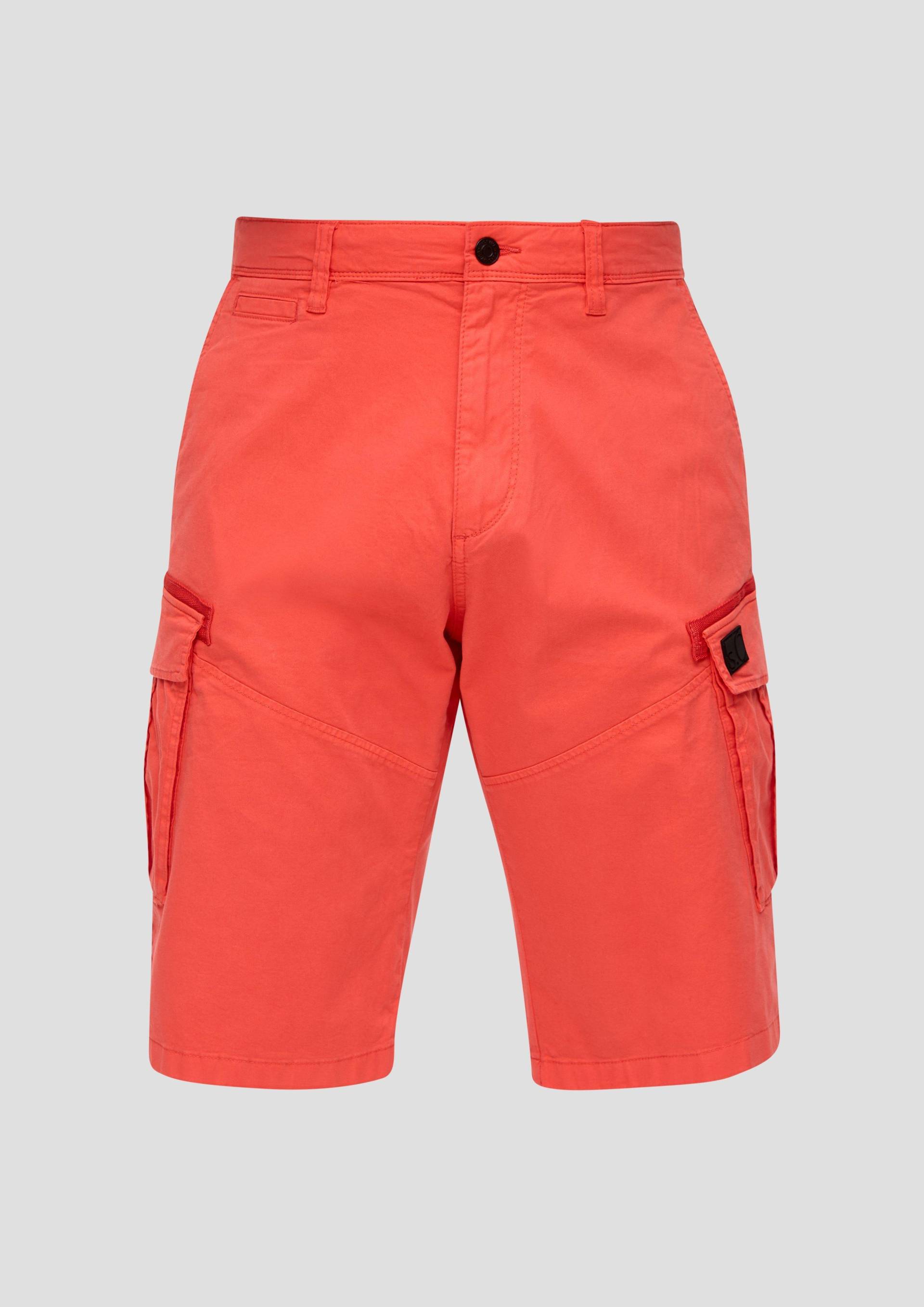 s.Oliver - Relaxed: Cargo-Bermuda mit Garment Dye, Herren, Orange von s.Oliver