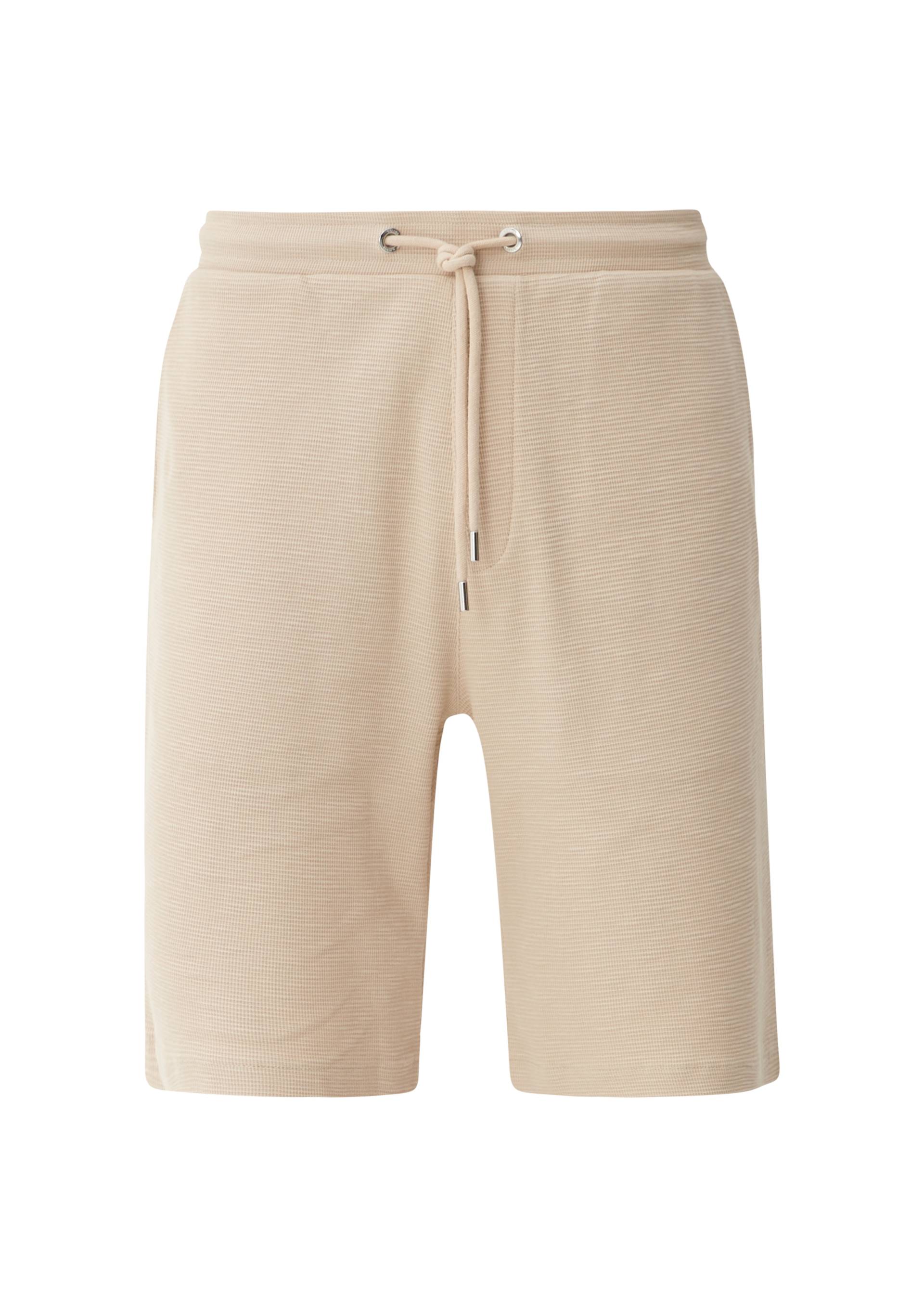 s.Oliver - Relaxed: Shorts mit Waffelpiqué-Struktur, Herren, Beige von s.Oliver