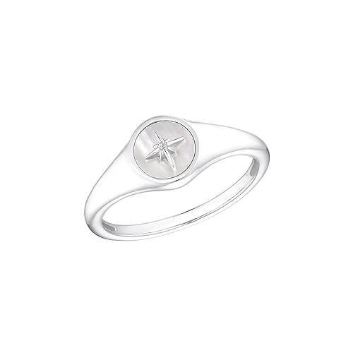 s.Oliver Ring 925 Sterling Silber Damen Ringe, mit Zirkonia synth., Silber, Stern, Kommt in Schmuck Geschenk Box, 2036886 von s.Oliver