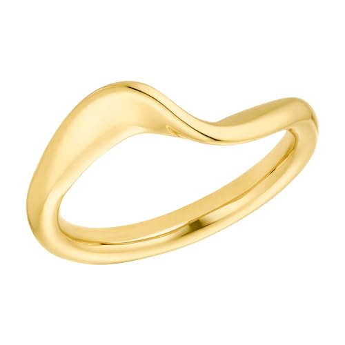 s.Oliver Ring Edelstahl Damen Ringe, Gold, Kommt in Schmuck Geschenk Box, 2037964 von s.Oliver