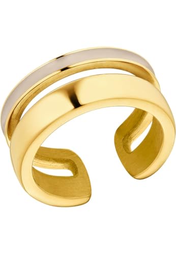 s.Oliver Ring Edelstahl Damen Ringe, Gold, Kommt in Schmuck Geschenk Box, 2037982 von s.Oliver