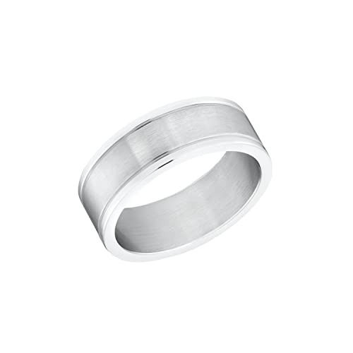 s.Oliver Ring Edelstahl Herren Ringe, Silber, Kommt in Schmuck Geschenk Box, 2035531 von s.Oliver