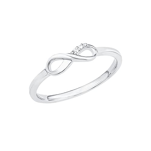 s.Oliver Ring 925 Sterling Silber Damen Ringe, mit Zirkonia synth., Silber, Infinity, Kommt in Schmuck Geschenk Box, 2017253 von s.Oliver