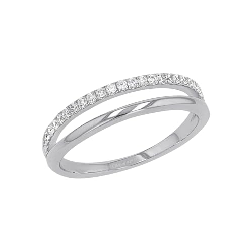 s.Oliver Ring 925 Sterling Silber Damen Ringe, mit Zirkonia synth., Silber, Kommt in Schmuck Geschenk Box, 2022726 von s.Oliver