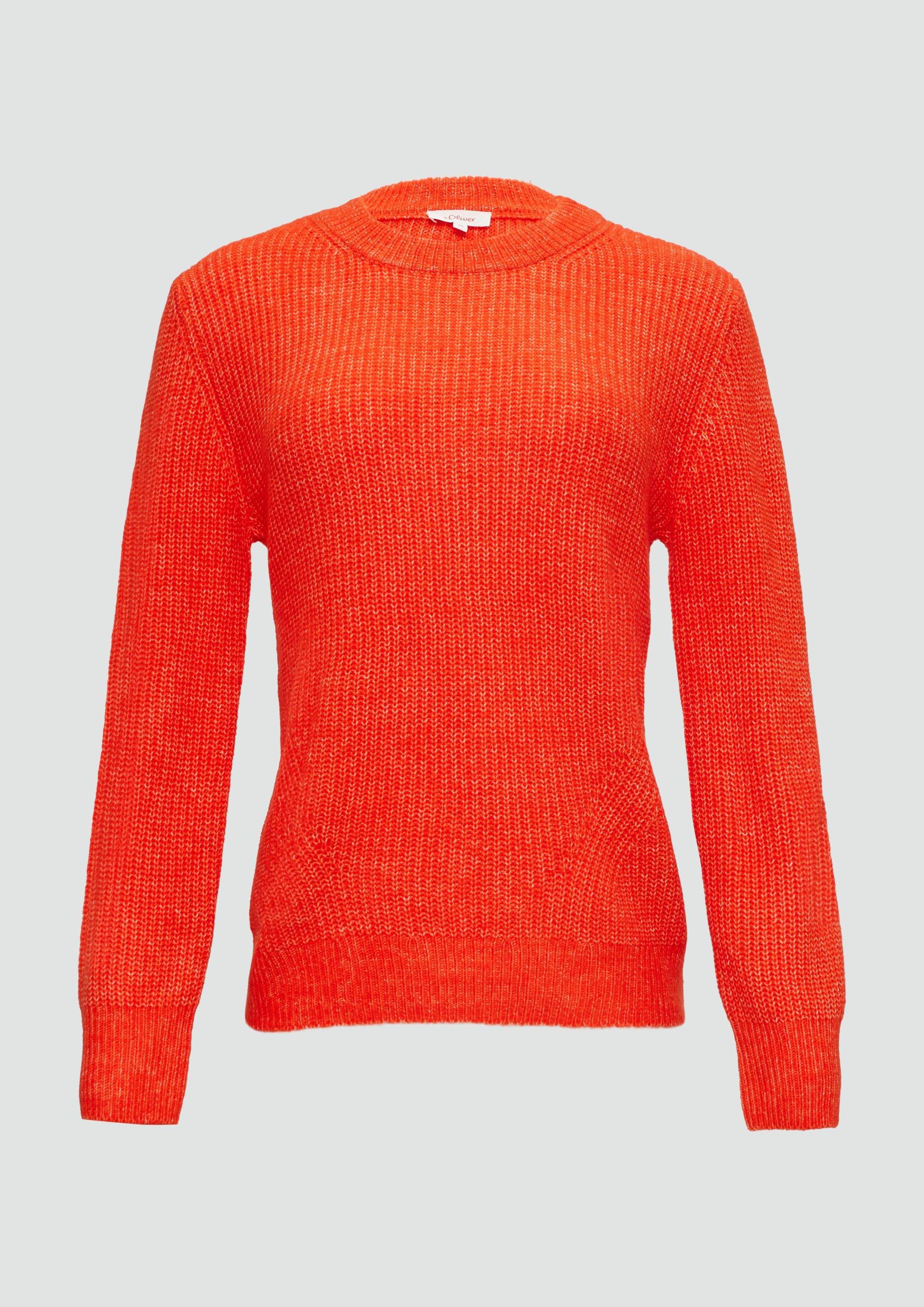 s.Oliver - Strickpullover mit Rippdetail und Crew Neck, Damen, Orange s.Oliver - Strickpullover mit Rippdetail und Crew Neck, Damen, Orange von s.Oliver