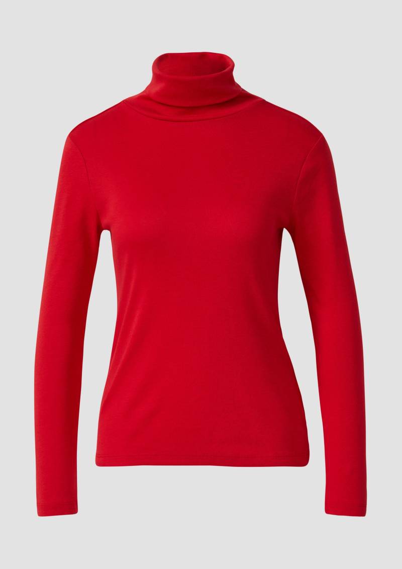 s.Oliver - Rollkragen-Langarmshirt im Slim Fit, Damen, rot von s.Oliver