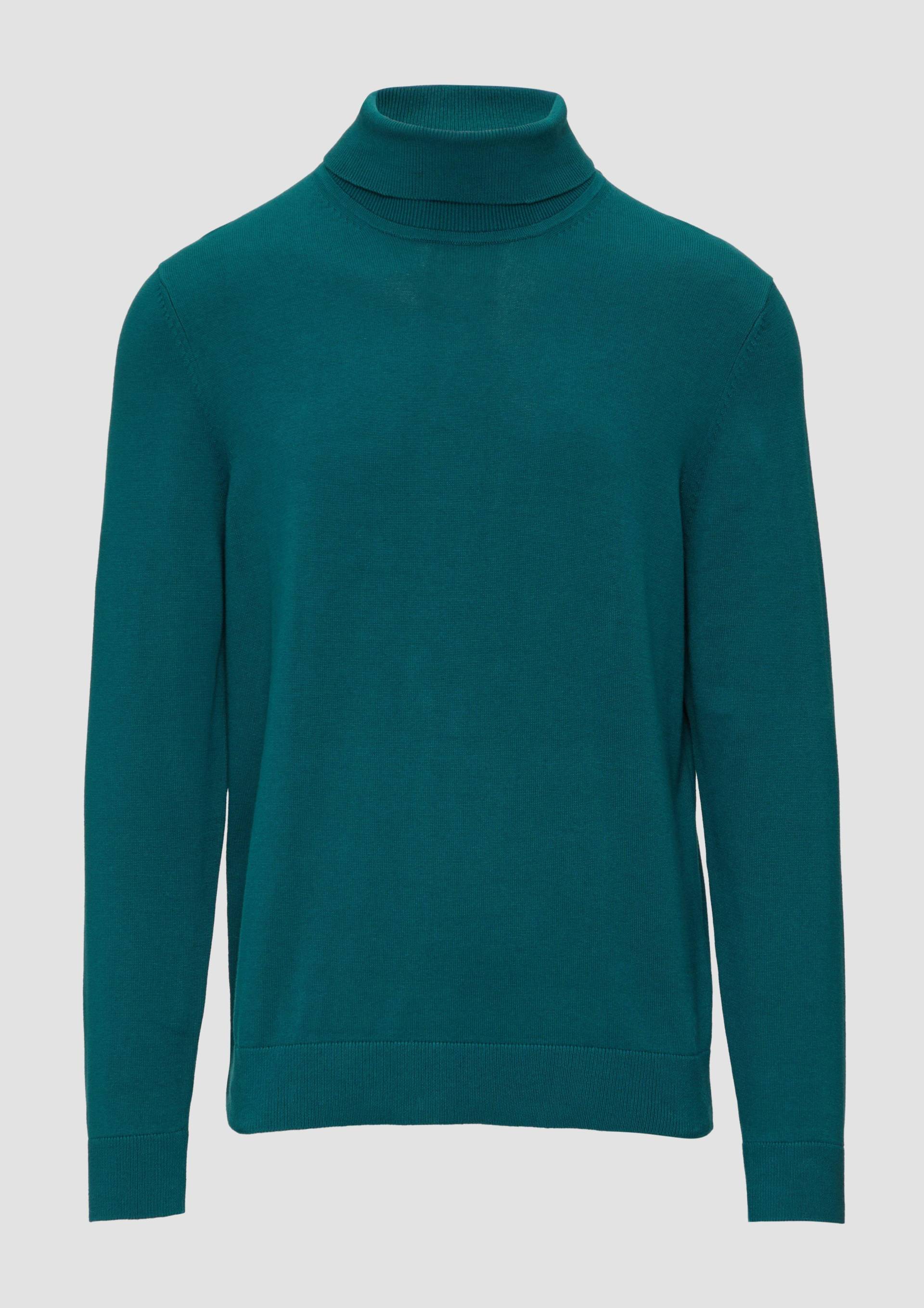 s.Oliver - Rollkragenpullover aus Baumwolle, Herren, Blau von s.Oliver