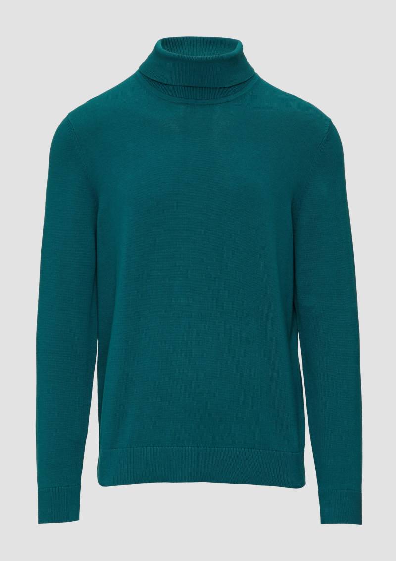 s.Oliver - Rollkragenpullover aus Baumwolle, Herren, Blau von s.Oliver