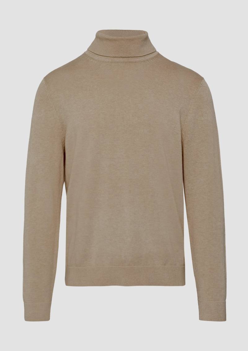 s.Oliver - Rollkragenpullover aus Baumwolle, Herren, braun von s.Oliver
