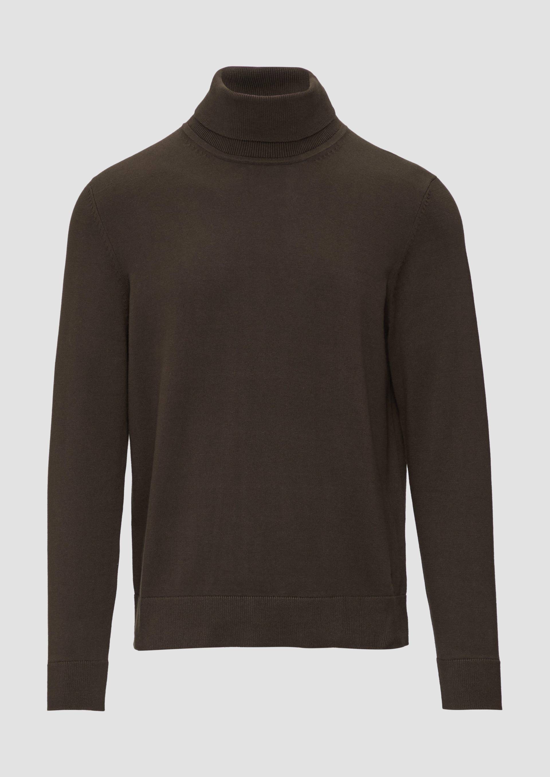 s.Oliver - Rollkragenpullover aus Baumwolle, Herren, braun von s.Oliver