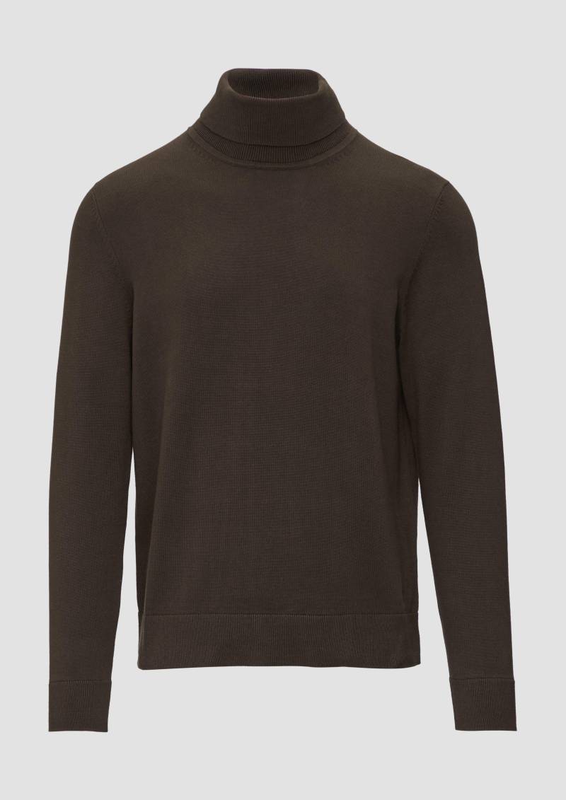 s.Oliver - Rollkragenpullover aus Baumwolle, Herren, braun von s.Oliver