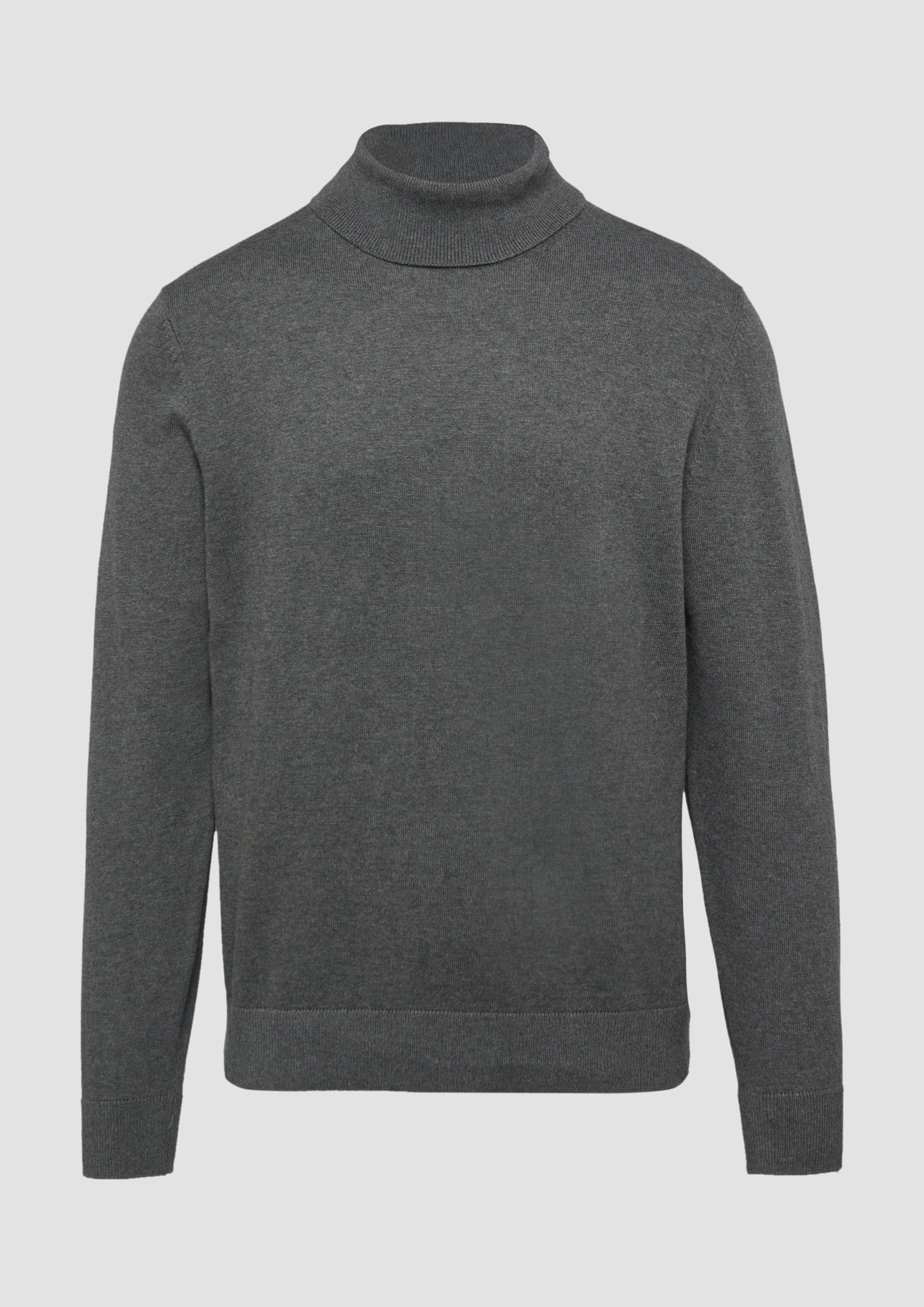 s.Oliver - Rollkragenpullover aus Baumwolle, Herren, grau von s.Oliver