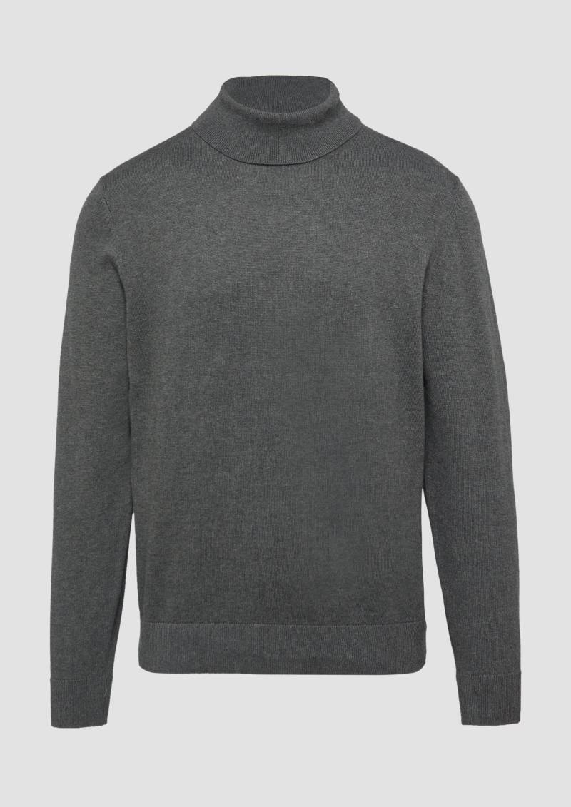 s.Oliver - Rollkragenpullover aus Baumwolle, Herren, grau von s.Oliver