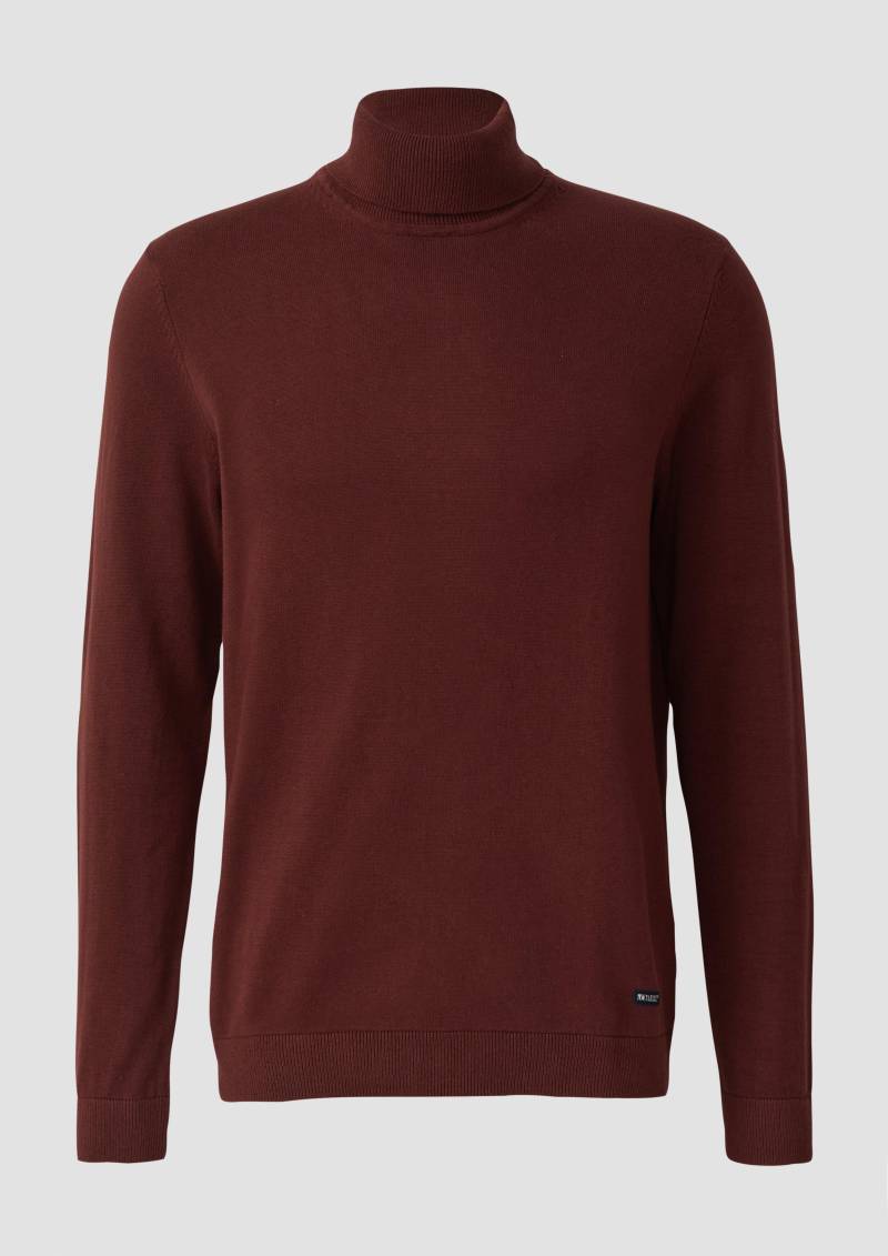 s.Oliver - Rollkragenpullover aus reiner Baumwolle, Herren, rot von s.Oliver