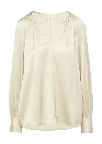 s.Oliver Satinbluse im Relaxed Fit beige 44 von s.Oliver