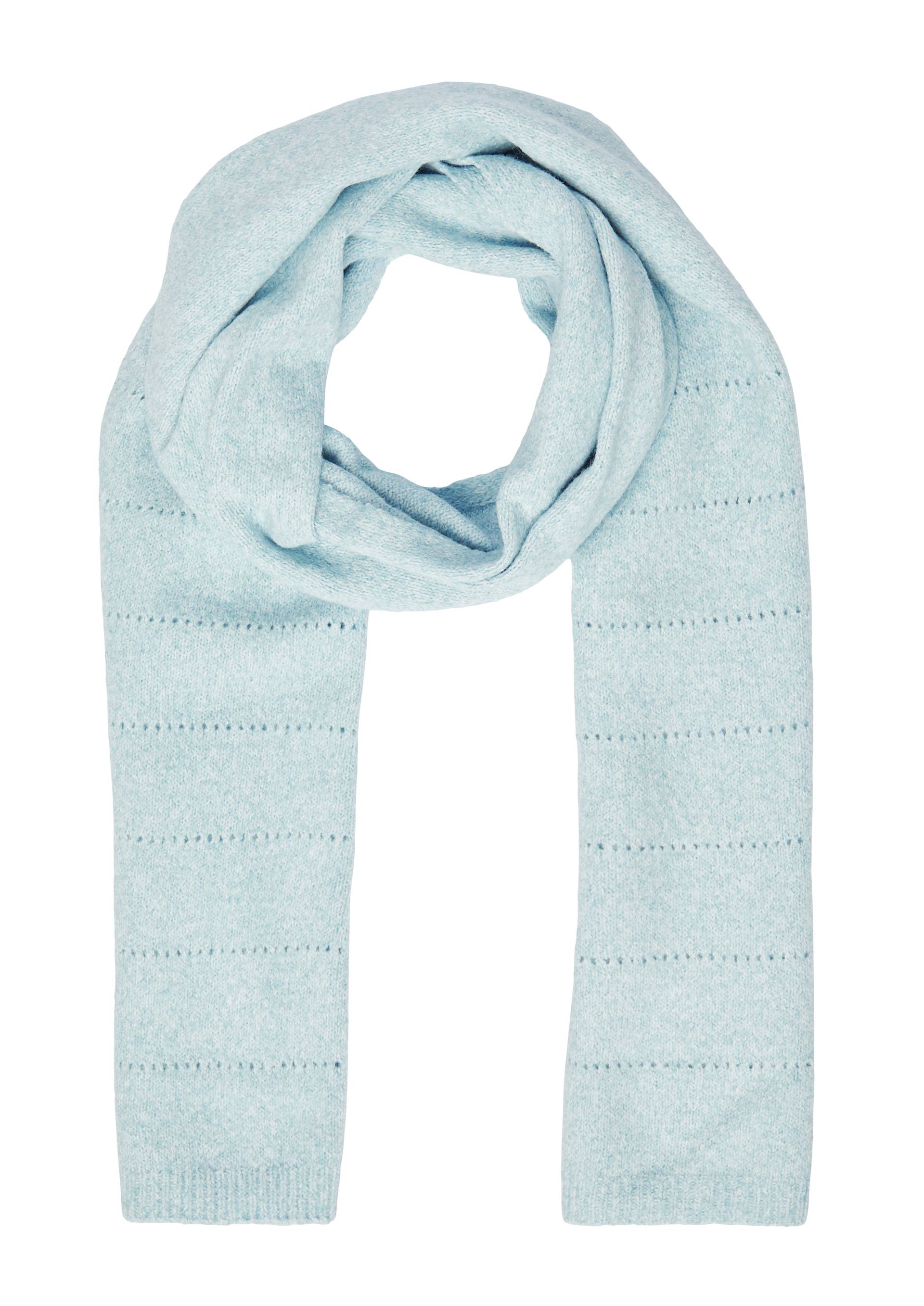 s.Oliver - Schal aus Ajourstrick, Damen, blau von s.Oliver