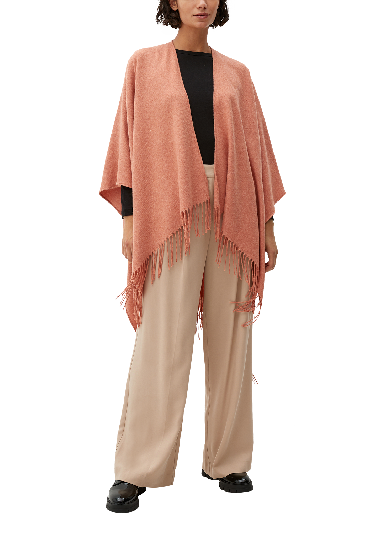 s.Oliver - Schal im Poncho-Stil, Damen, Orange von s.Oliver