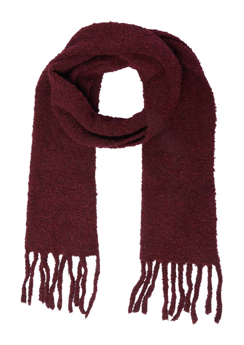 s.Oliver - Schal in Bouclé-Optik mit Fransen, Damen, rot von s.Oliver