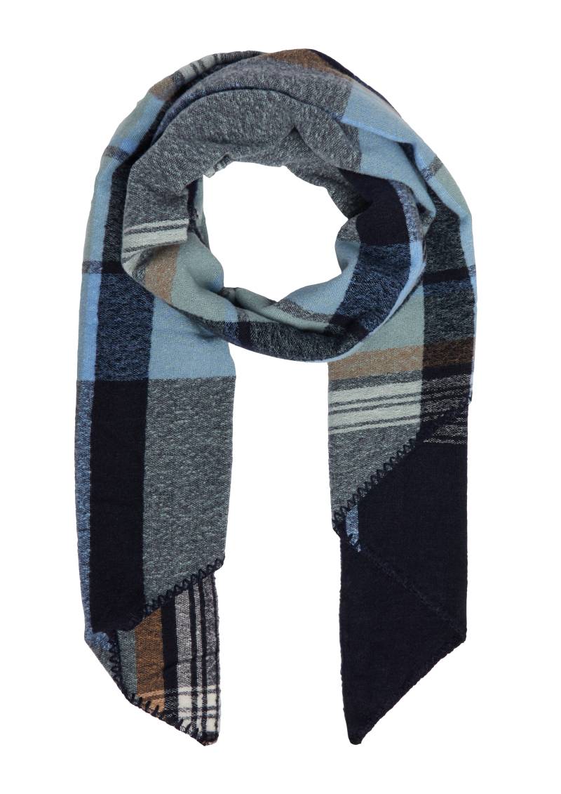 s.Oliver - Schal mit Karo-Muster, Damen, blau|mehrfarbig von s.Oliver