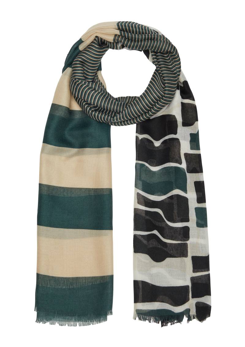 s.Oliver - Schal mit Streifen-Artwork, Damen, mehrfarbig von s.Oliver