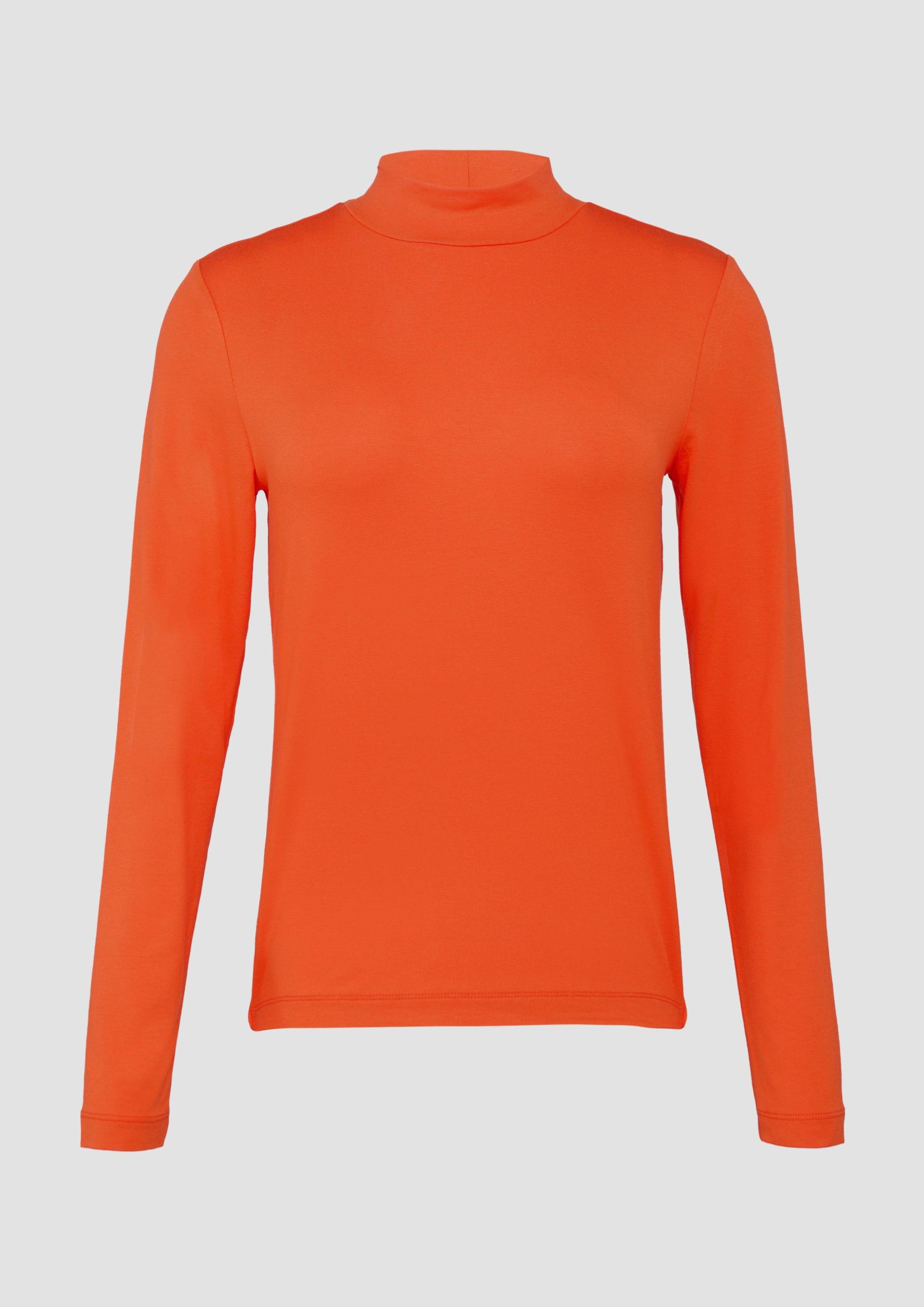 s.Oliver - Schmal geschnittenes Langarmshirt aus Viskosemix, Damen, Orange s.Oliver - Schmal geschnittenes Langarmshirt aus Viskosemix, Damen, Orange von s.Oliver
