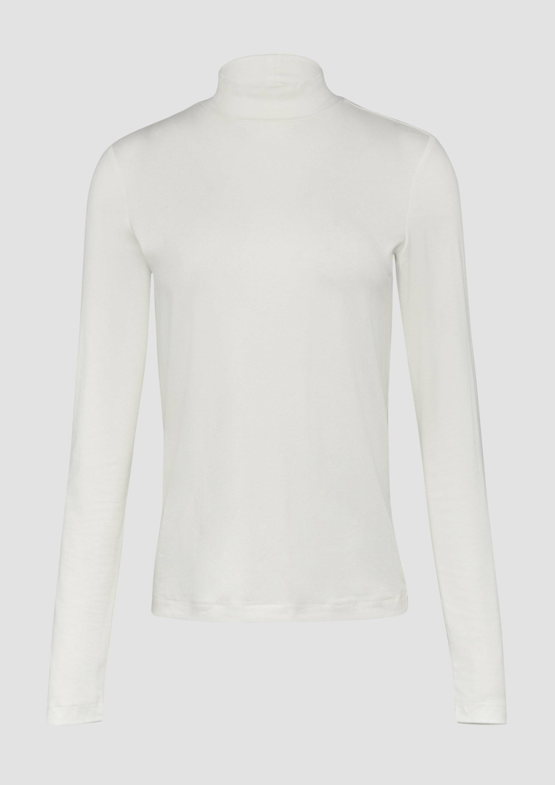 s.Oliver - Schmal geschnittenes Langarmshirt aus Viskosemix, Damen, creme von s.Oliver