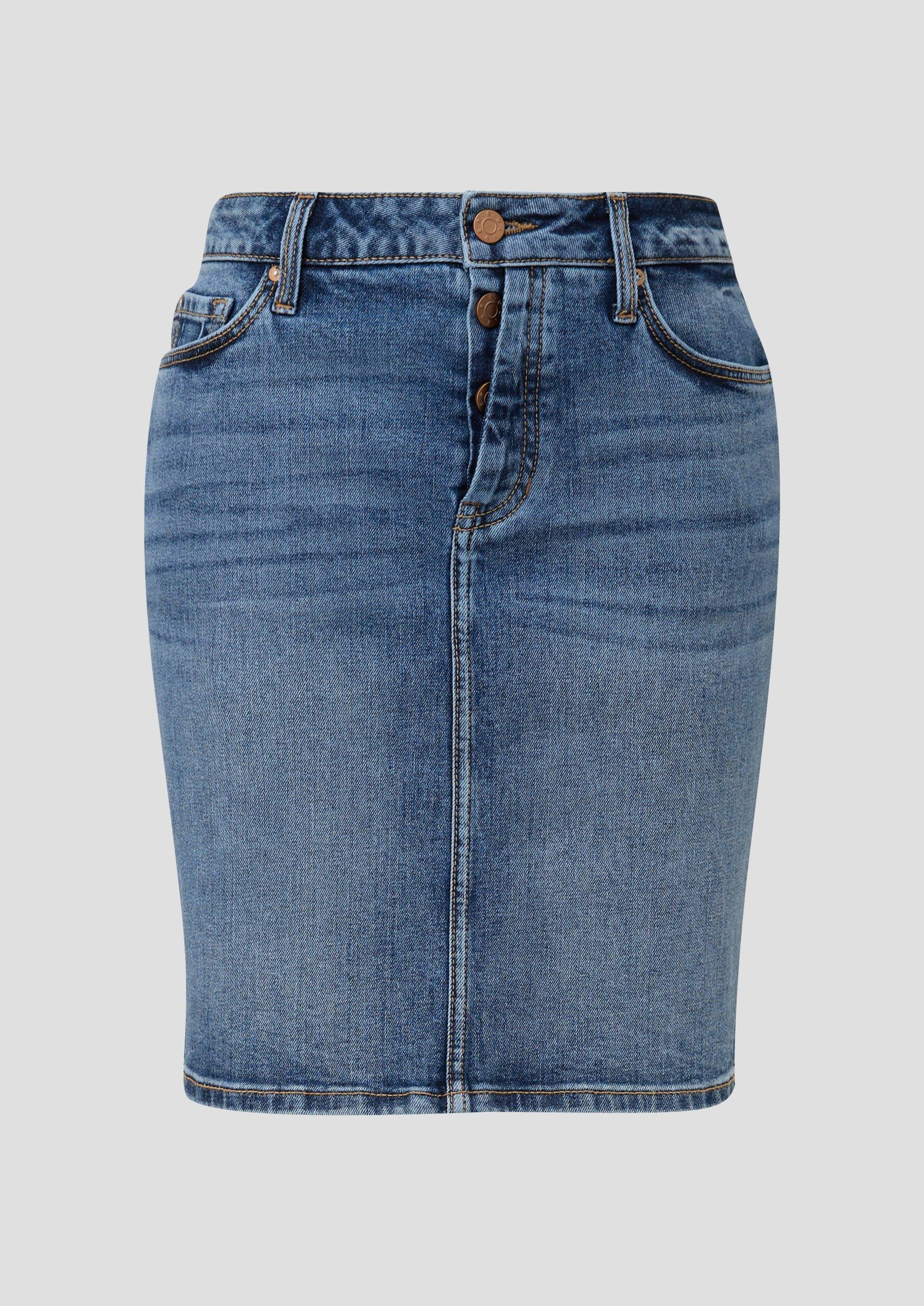 s.Oliver - Schmaler Jeansrock, Damen, blau von s.Oliver