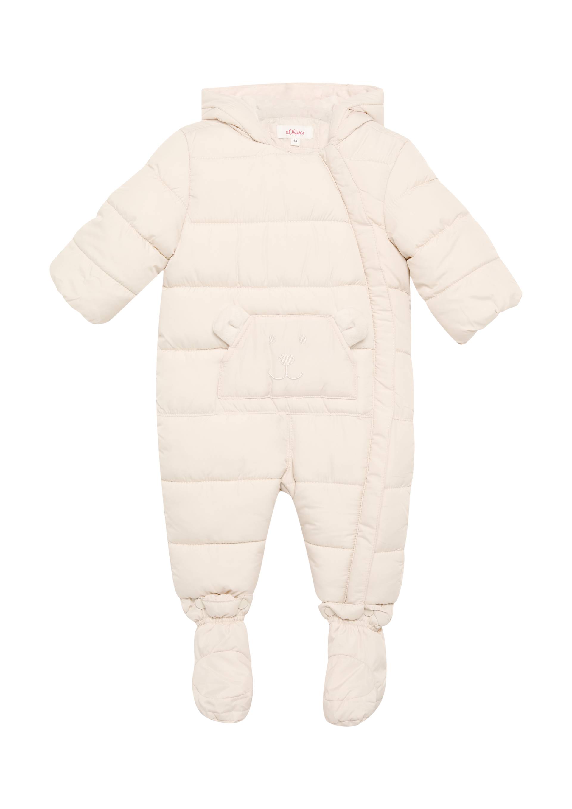 s.Oliver - Schneeanzug mit abnehmbaren Füsschen und samtigem Fleecefutter, Babys, Beige von s.Oliver
