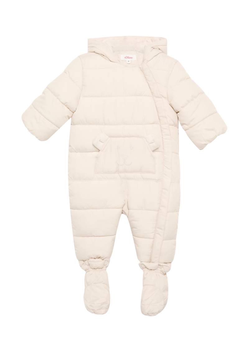 s.Oliver - Schneeanzug mit abnehmbaren Füsschen und samtigem Fleecefutter, Babys, Beige von s.Oliver