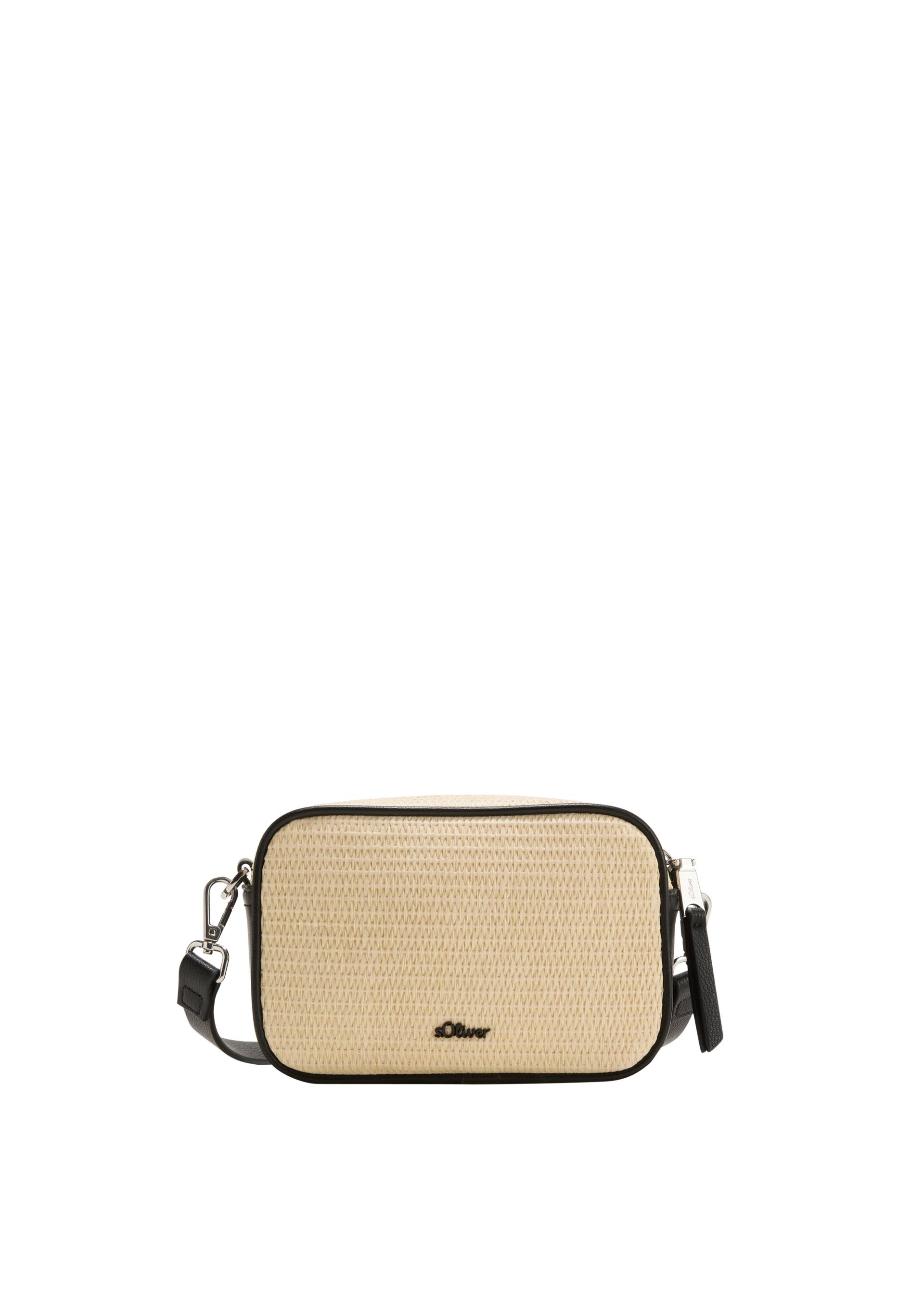 s.Oliver - Schultertasche in Bast-Optik, Damen, Beige von s.Oliver