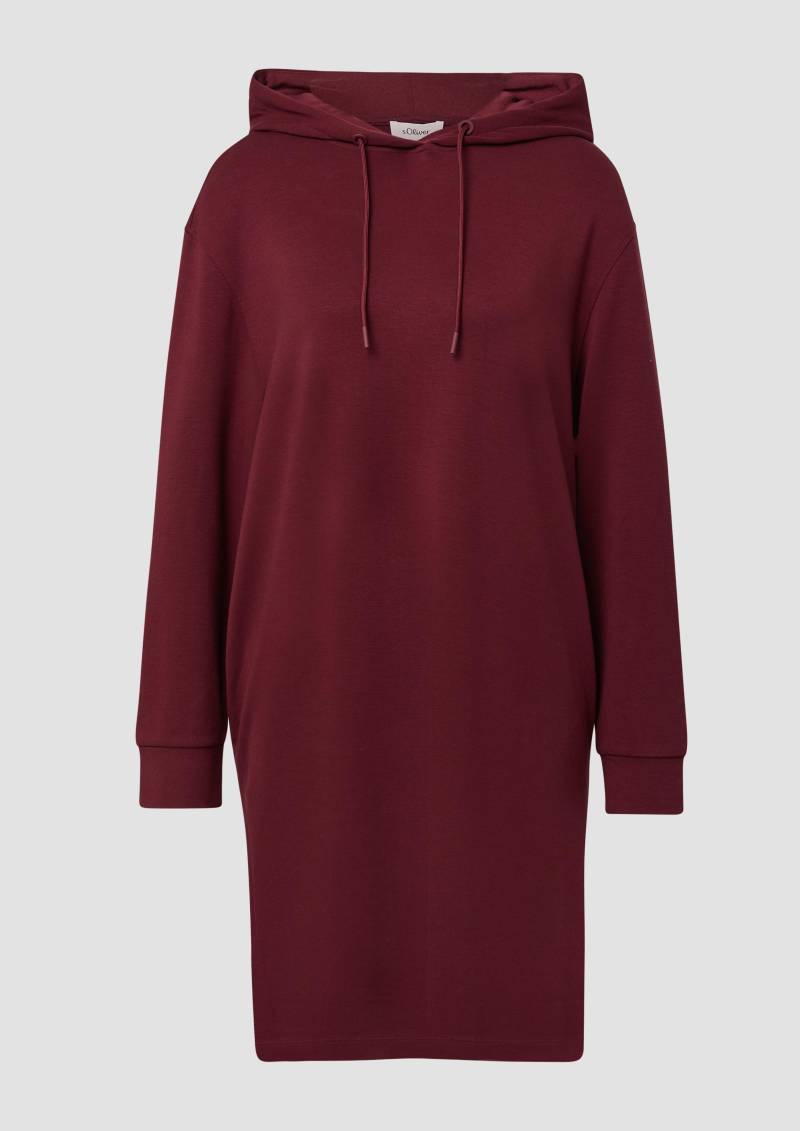 s.Oliver - Scuba-Kleid mit Eingrifftaschen und Kapuze, Damen, rot von s.Oliver
