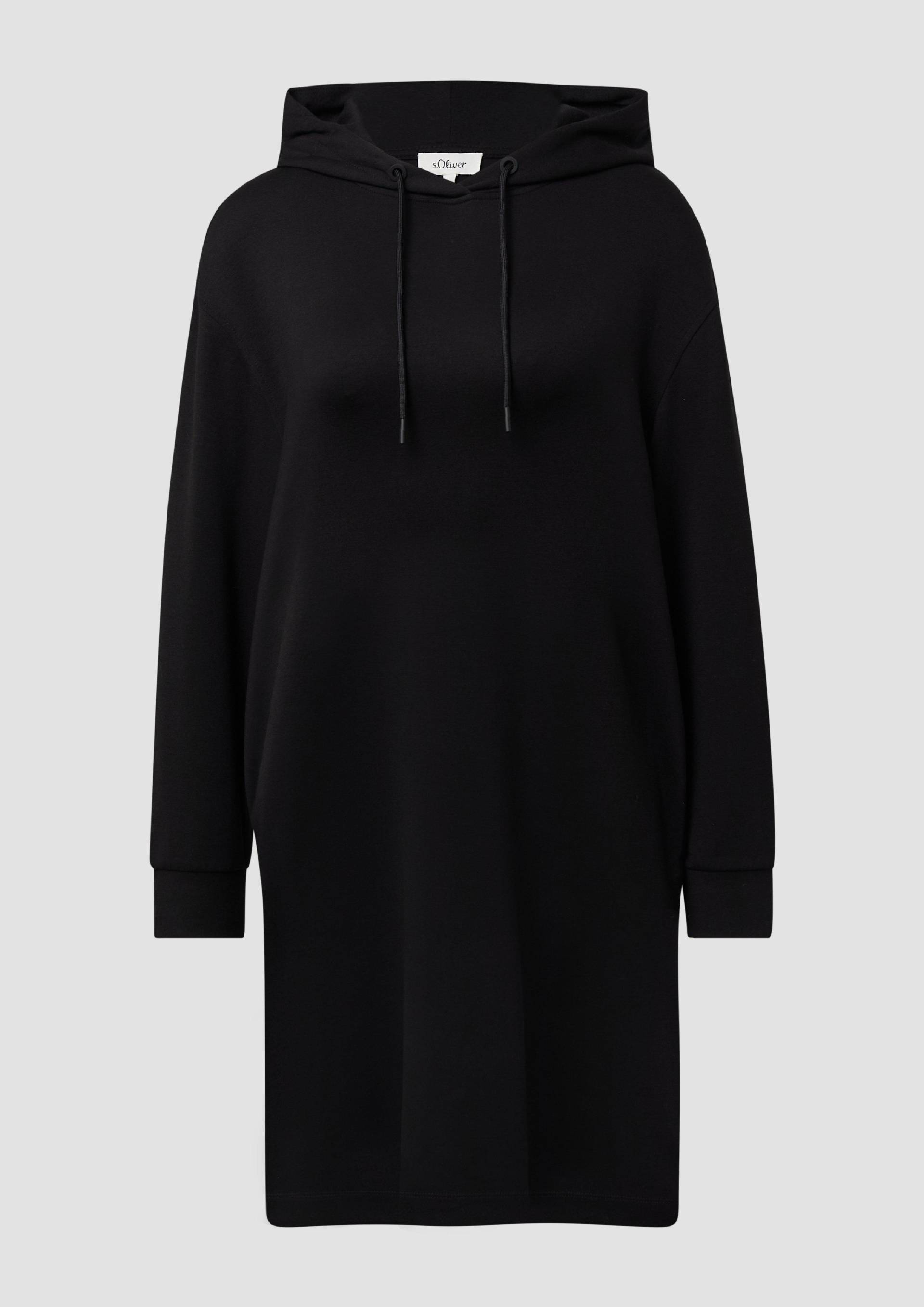 s.Oliver - Scuba-Kleid mit Eingrifftaschen und Kapuze, Damen, schwarz von s.Oliver