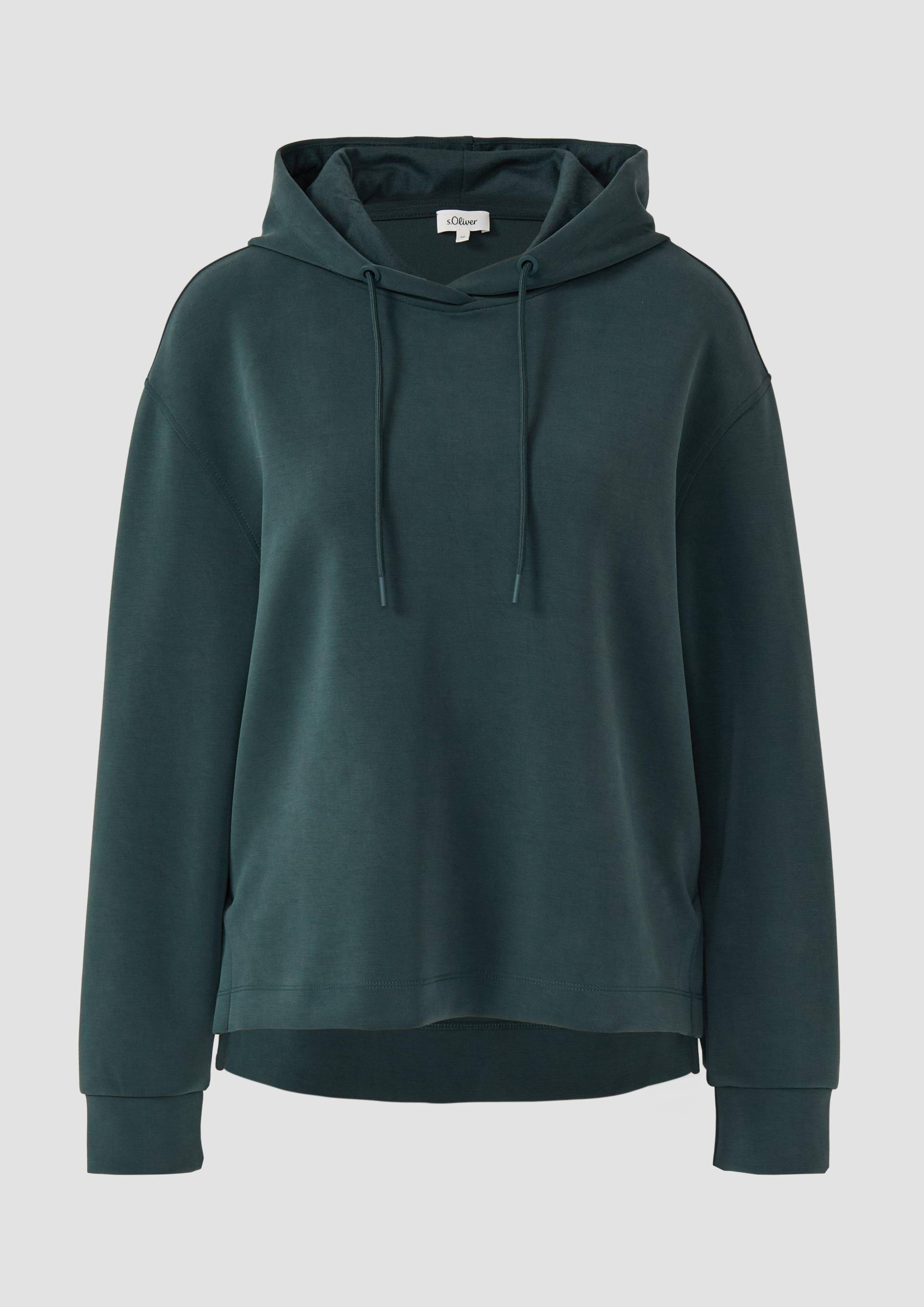s.Oliver - Scuba-Hoodie mit Seitenschlitzen, Damen, grün s.Oliver - Scuba-Hoodie mit Seitenschlitzen, Damen, grün von s.Oliver