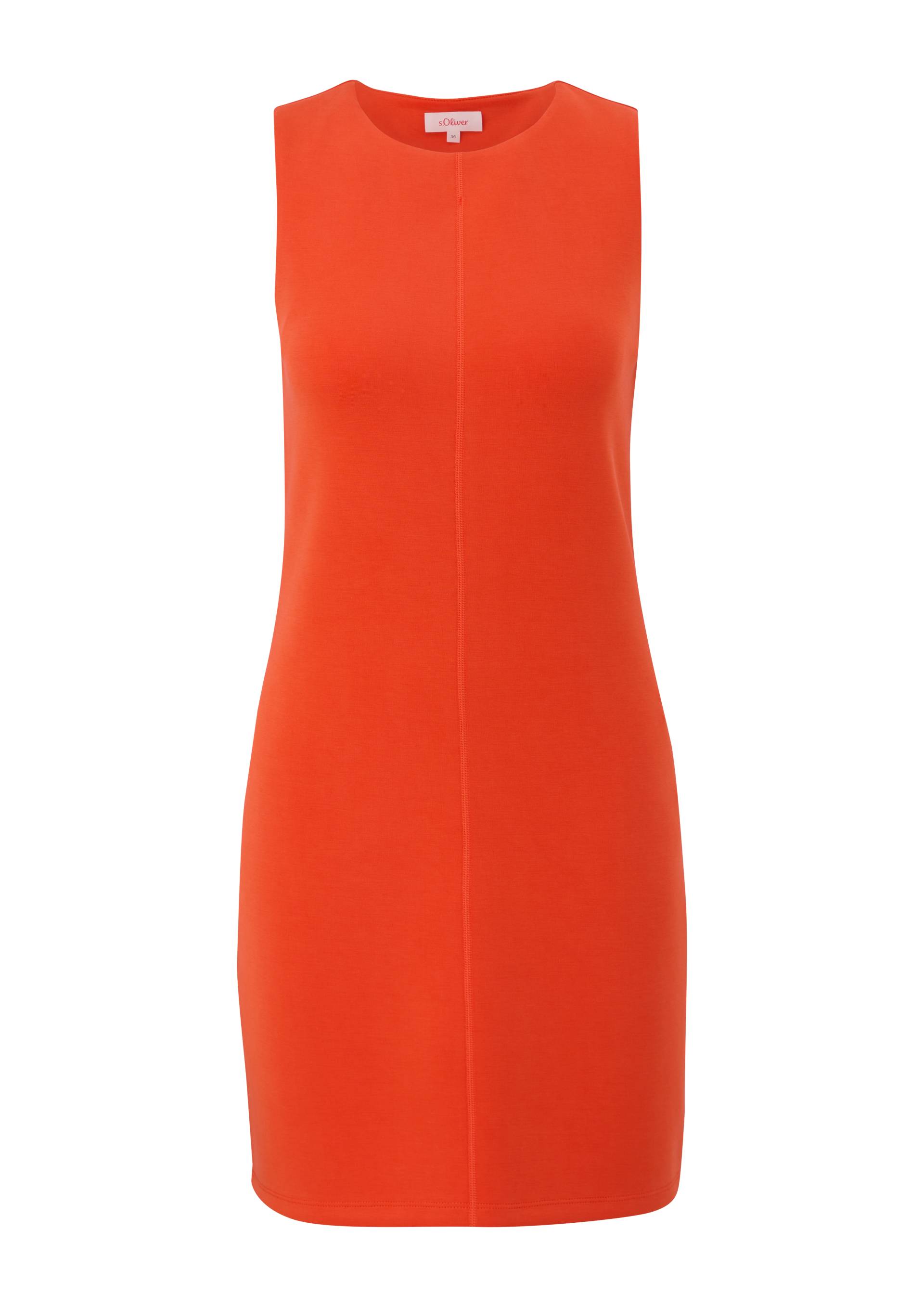s.Oliver - Scuba-Kleid aus Modalmix, Damen, Orange von s.Oliver