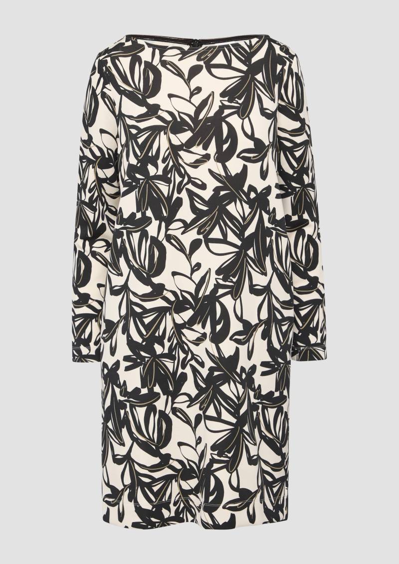 s.Oliver - Scuba-Kleid mit Seitentaschen, Damen, creme|schwarz von s.Oliver