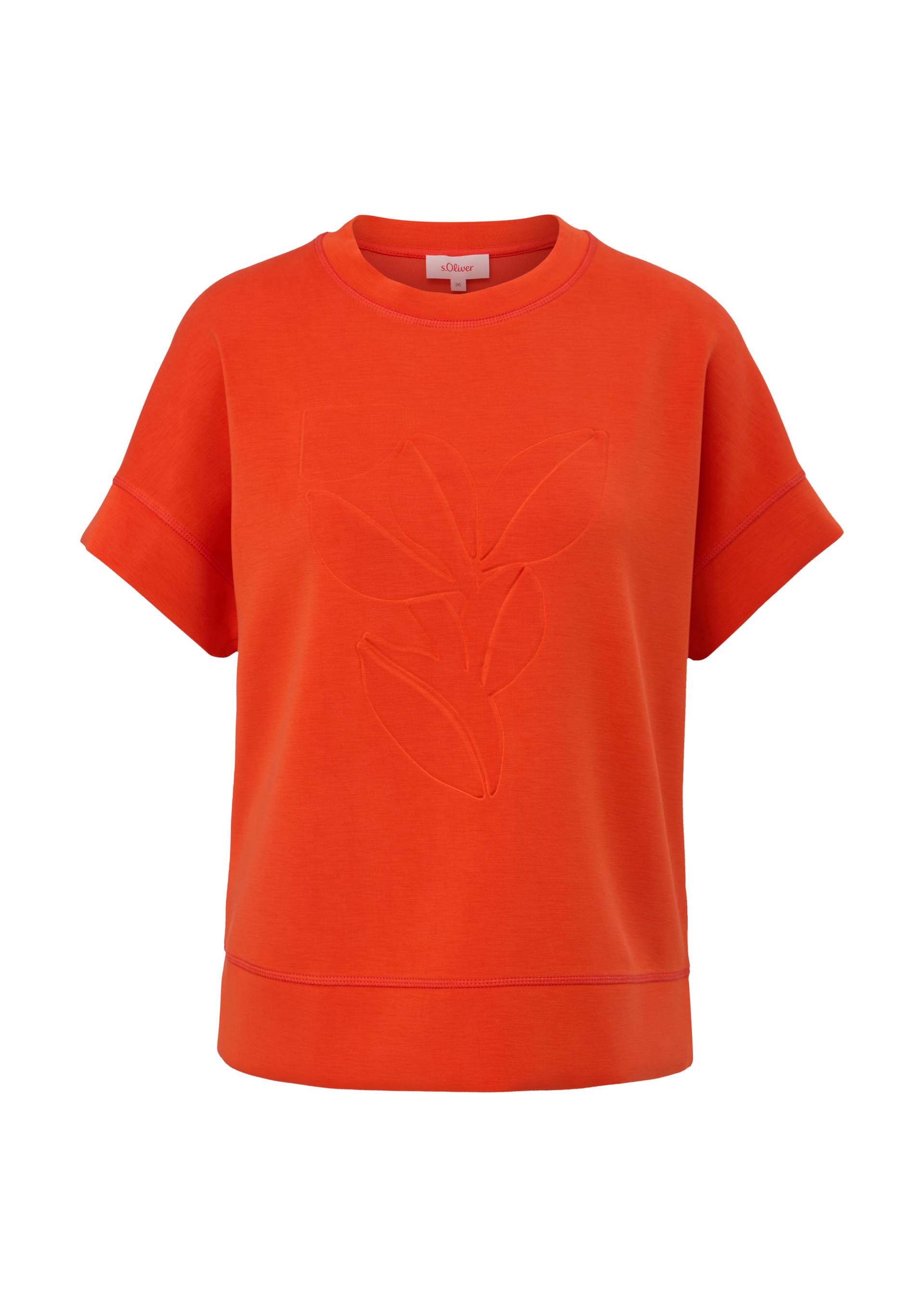 s.Oliver - Scuba-Shirt im Loose Fit, Damen, Orange von s.Oliver