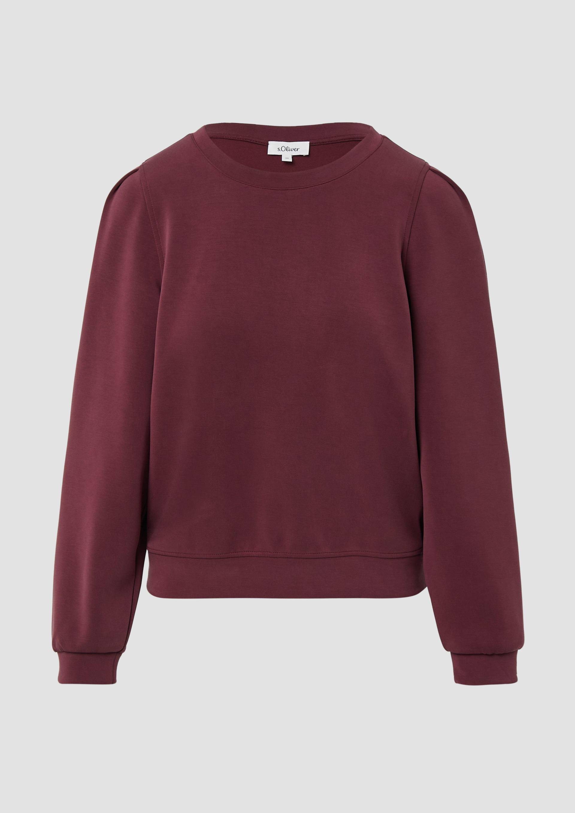 s.Oliver - Scuba-Sweatshirt mit Puffärmeln, Damen, rot s.Oliver - Scuba-Sweatshirt mit Puffärmeln, Damen, rot von s.Oliver
