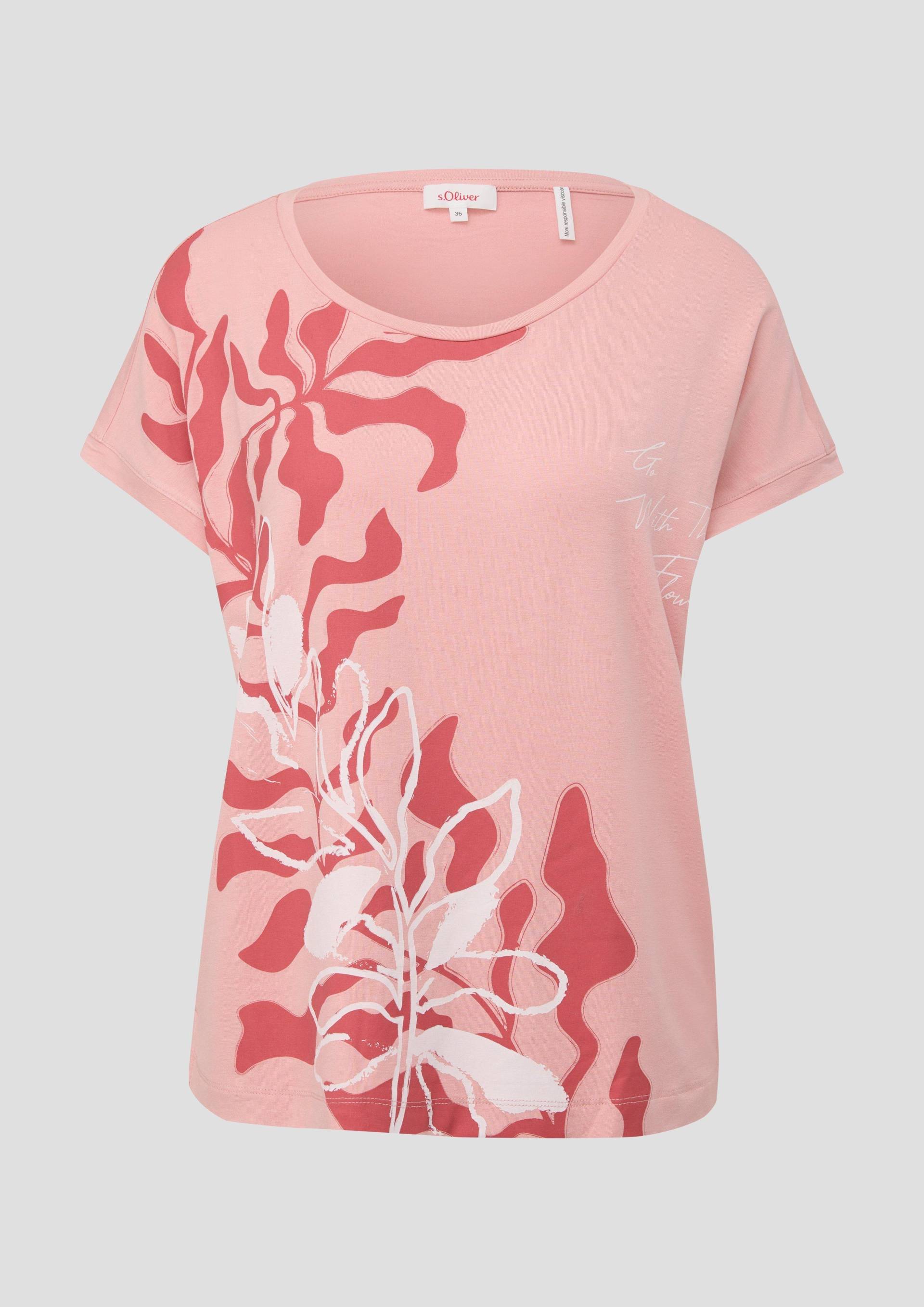 s.Oliver - Shirt aus Viskosestretch, Damen, Rosa von s.Oliver