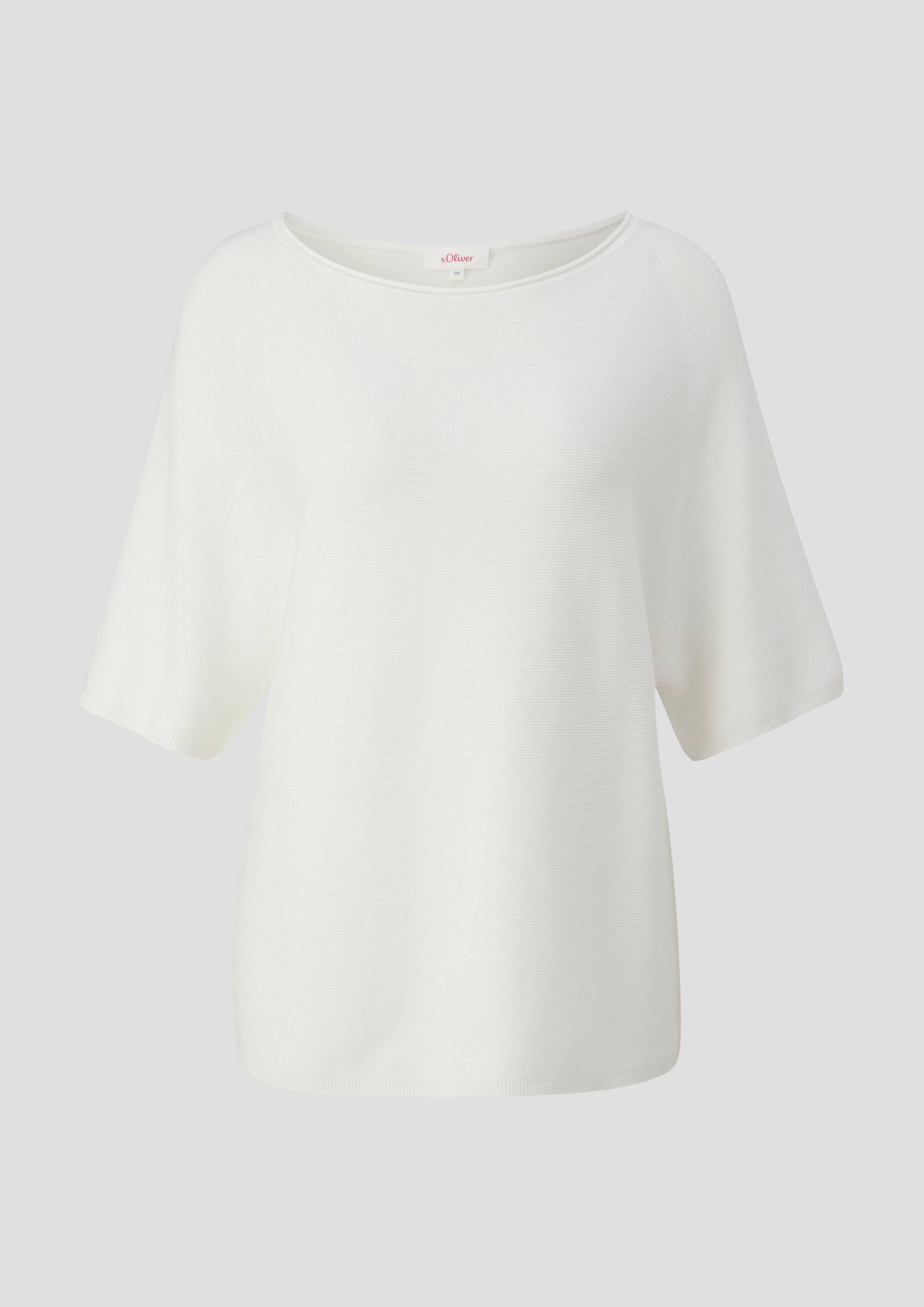 s.Oliver - Shirt mit U-Boot-Ausschnitt, Damen, creme von s.Oliver