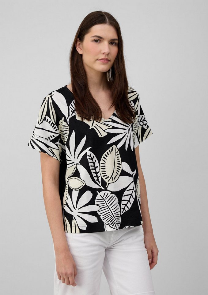 s.Oliver Shirttop T-Shirt im Fabricmix mit Leinenanteil von s.Oliver