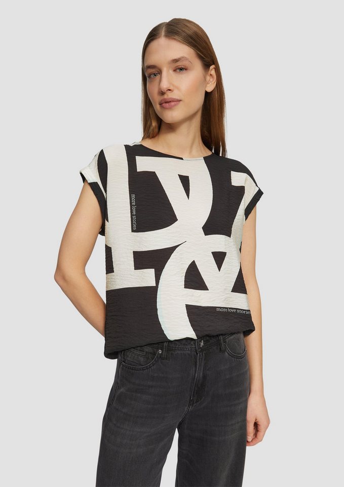 s.Oliver Shirttop T-Shirt im Fabricmix mit vorderseitigem Print von s.Oliver