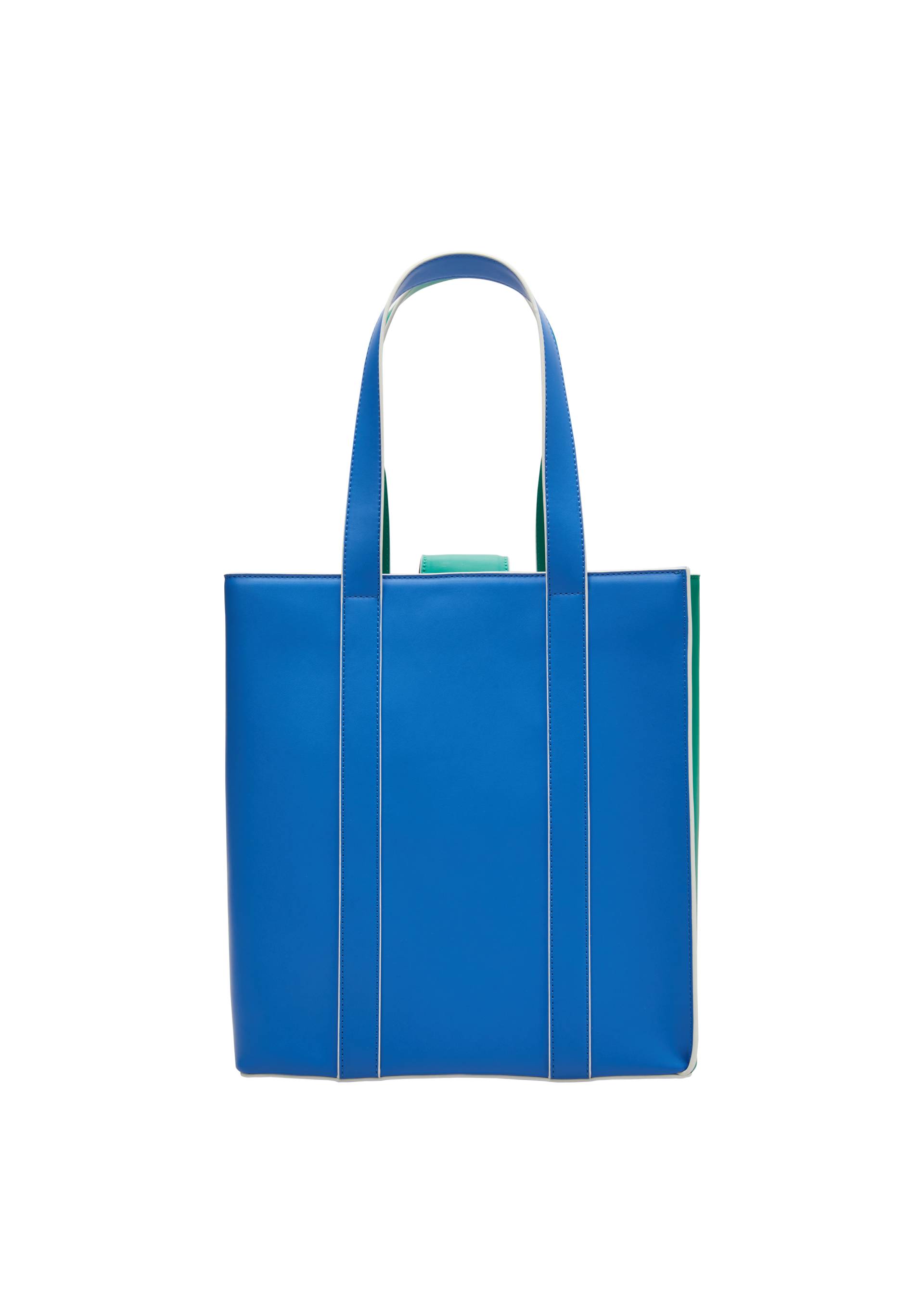 s.Oliver - Shopper in Colour Blocking-Optik, Damen, blau|grün von s.Oliver