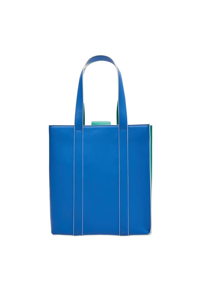 s.Oliver - Shopper in Colour Blocking-Optik, Damen, blau|grün von s.Oliver