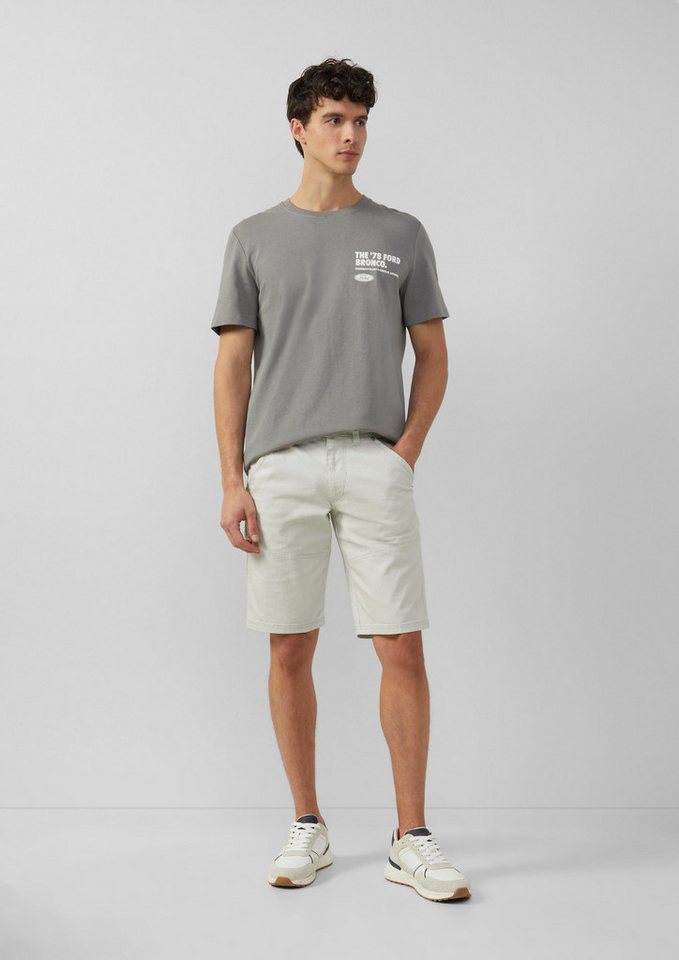 s.Oliver Shorts Bermuda Baumwoll-Bermuda aus Canvas mit Naht-Details von s.Oliver