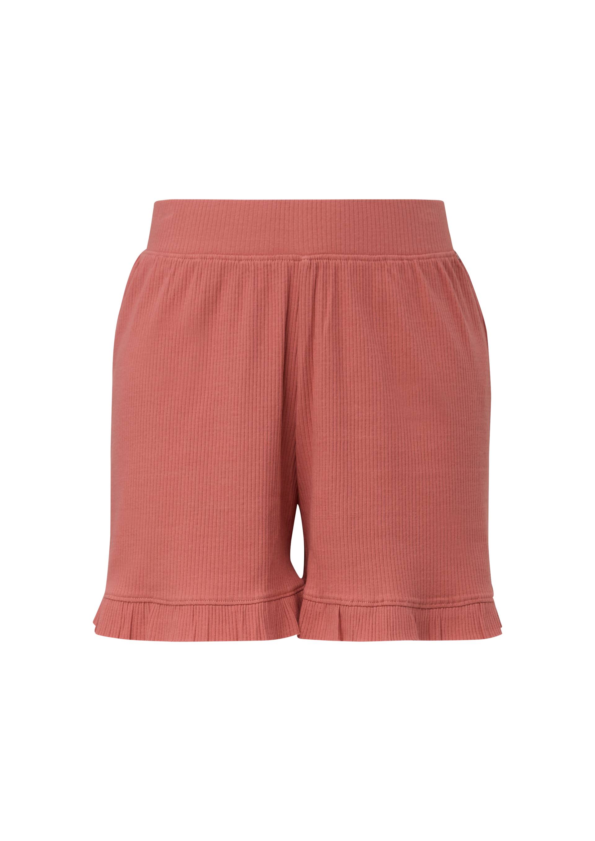 QS - Regular: Shorts aus Rippware, Damen, Orange von QS