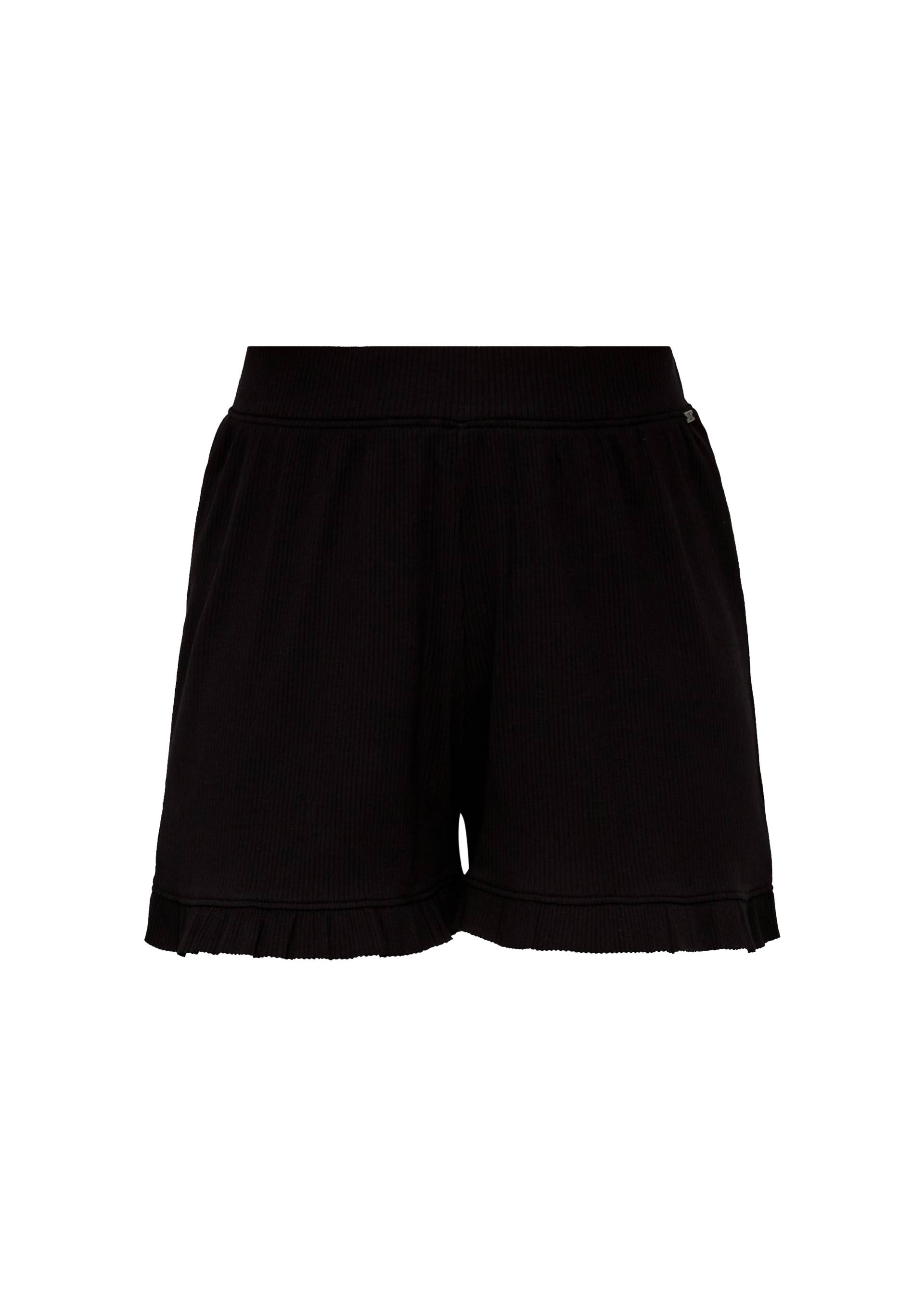 QS - Regular: Shorts aus Rippware, Damen, schwarz von QS