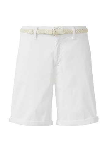 s.Oliver Shorts mit geflochtenem Gürtel und Garment Dye weiß 40 von s.Oliver