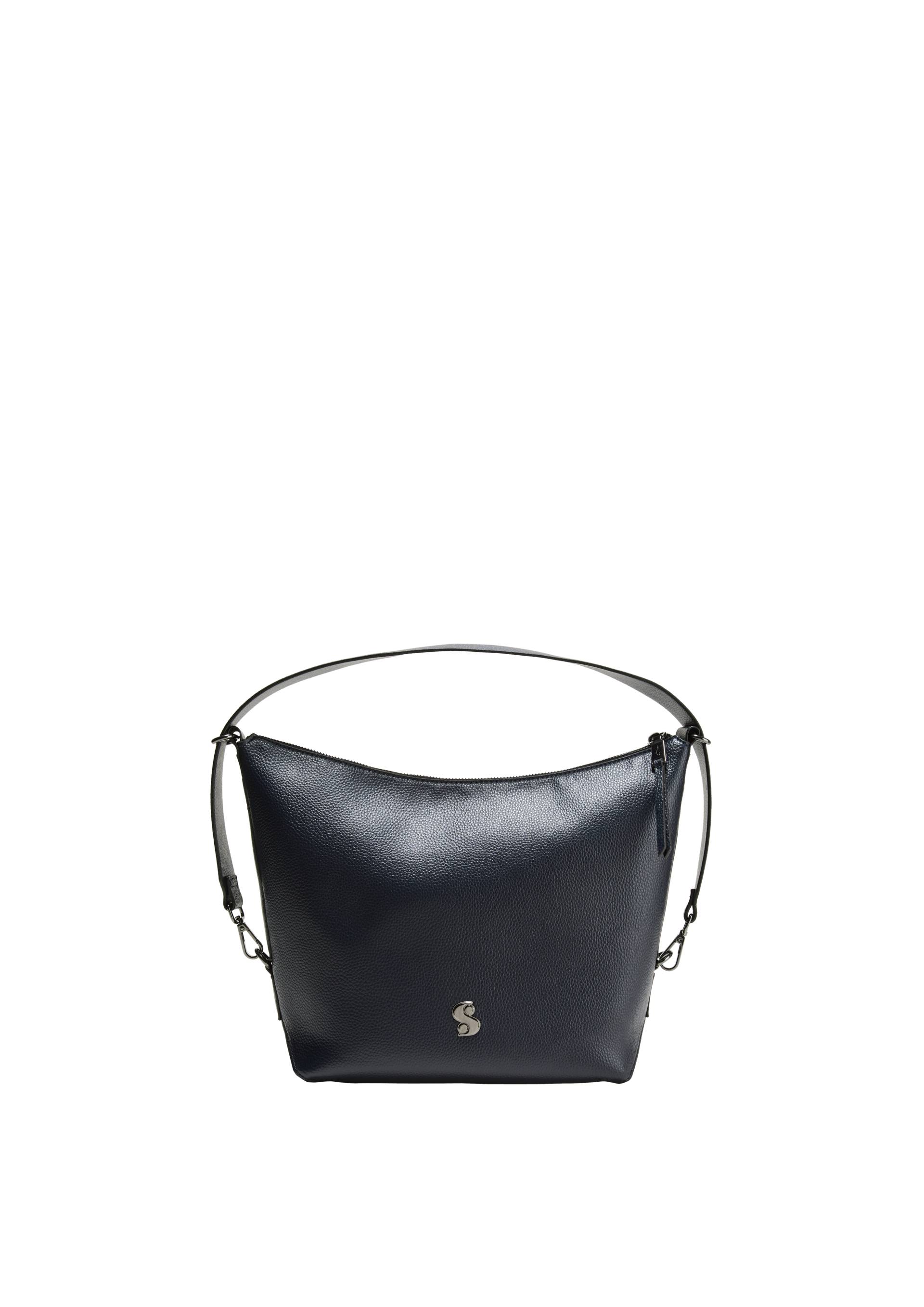 s.Oliver - Shoulder bag mit Leder-Optik, Damen, blau von s.Oliver