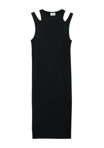 s.Oliver Slim-Fit-Kleid aus Rippware mit Cut-Outs schwarz 146 von s.Oliver