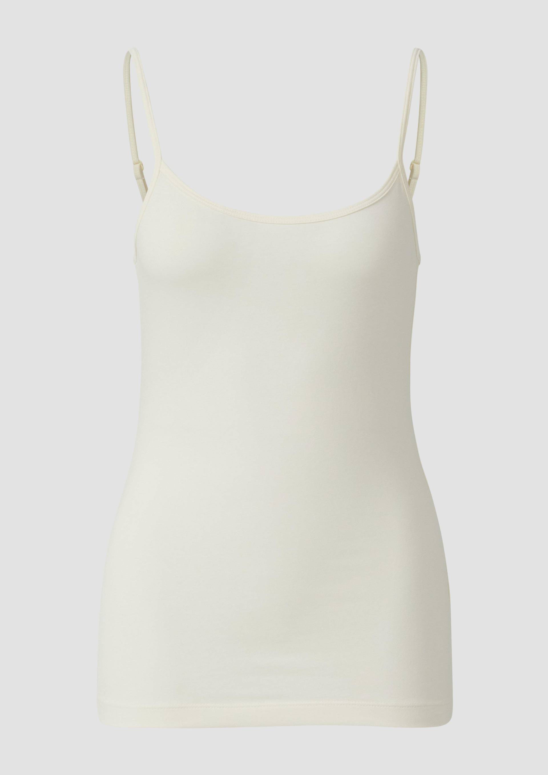 s.Oliver - Slim Fit Shirt mit längenverstellbaren Spaghettiträgern, Damen, creme von s.Oliver